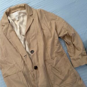 H&M Men's Beige Trench Coat oversize